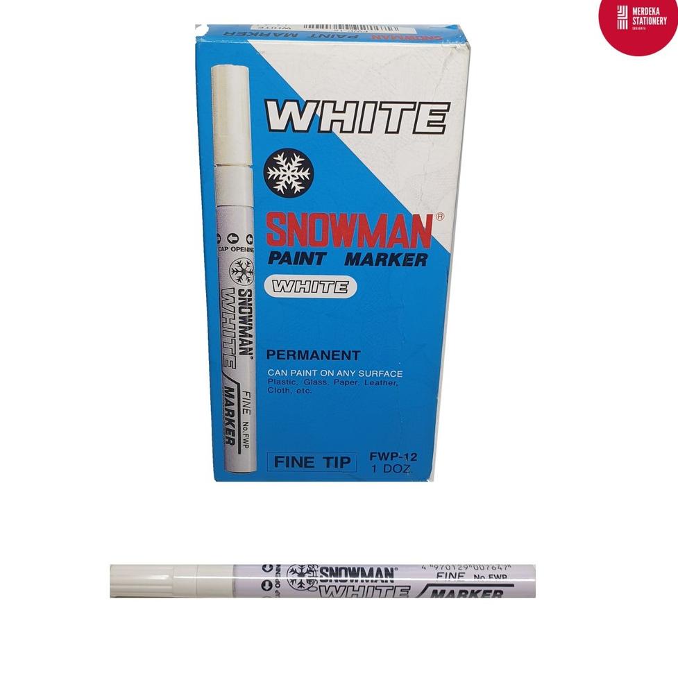 

[KODE X0533] Spidol/Sepidol/Marker Permanent Paint Snowman FINE TIP WHITE/PUTIH