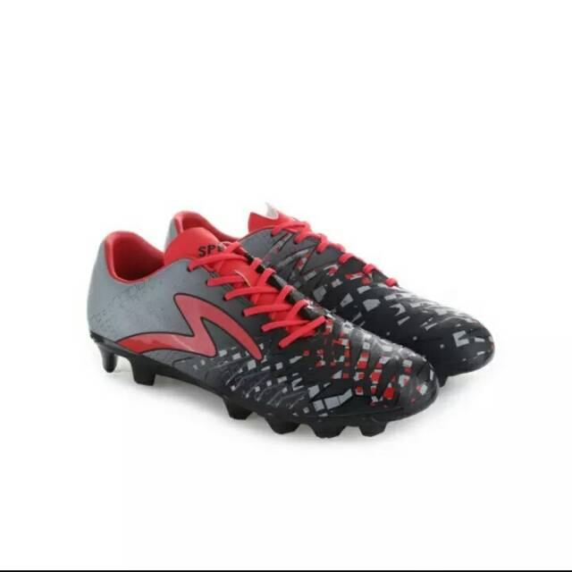 PROMO SPECS Swervo Meteor Grey Emperor Red l Sepatu Sepak Bola Original Gratis Skin Dekker