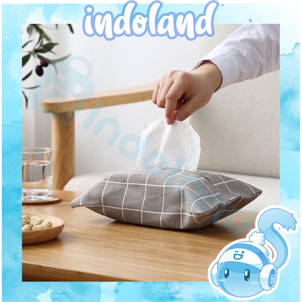 ☀ INDOLAND ☀ R469 Kotak Tempat Tissue Bahan Kain / Kotak Tisu