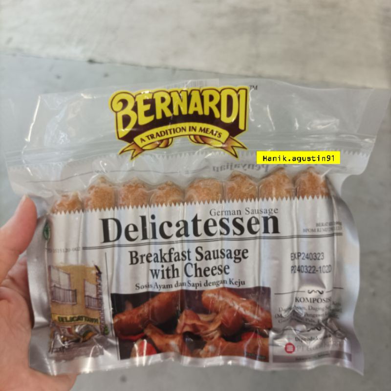 

BERNARDI sosis keju 190gr deli breakfast sausage with cheese sapi ayam