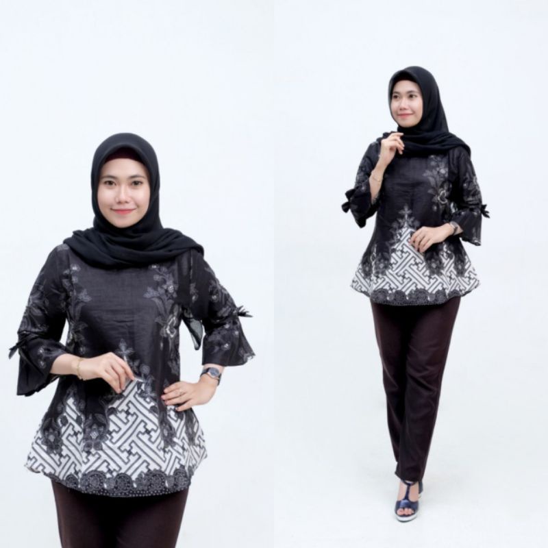 Atasan Batik Wanita M L XL XXL-B. Pagar Bunga