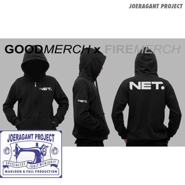 HOODIE JAKET NET TV ZIPPER SWEATER NET MEDIATAMA FASHION MEDIA JP