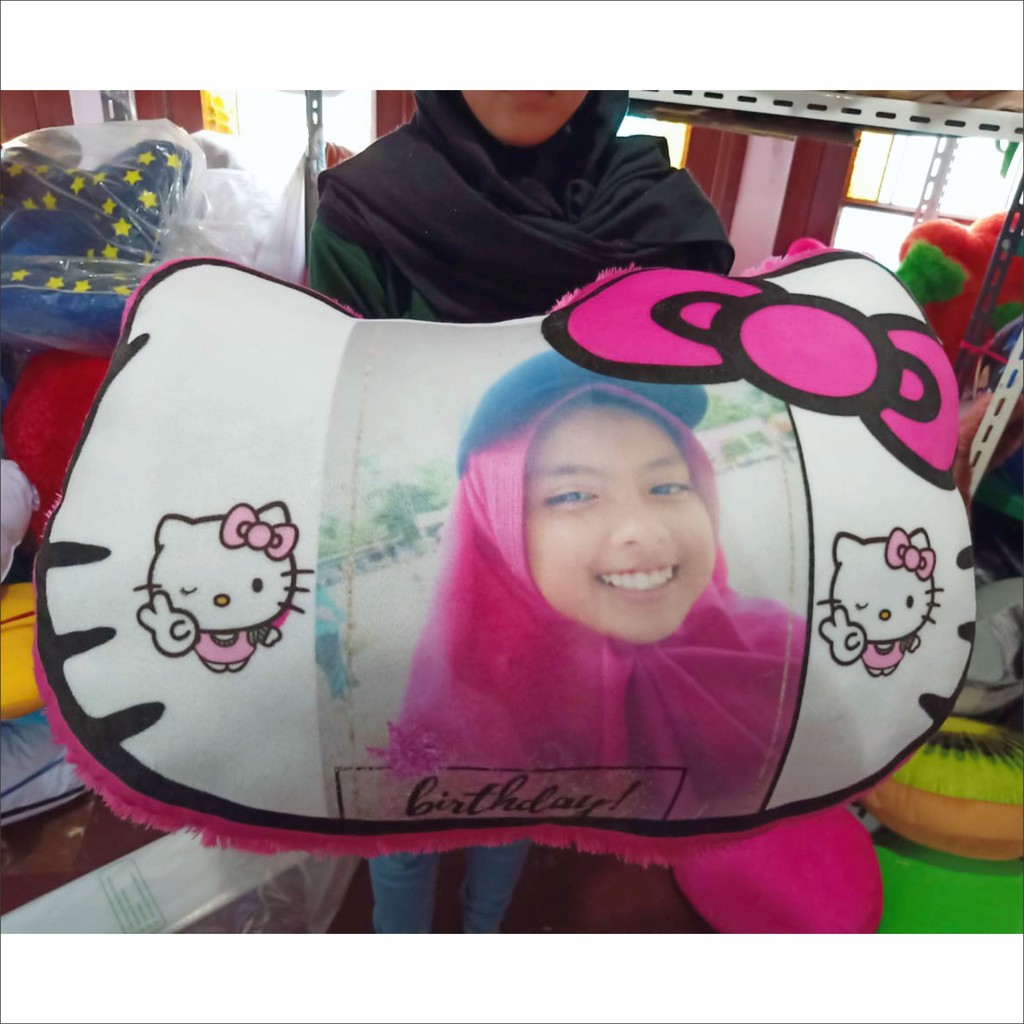 Bizzarpillow Bantal Custom Kepala Hello kitty 60 x 80 BZ200