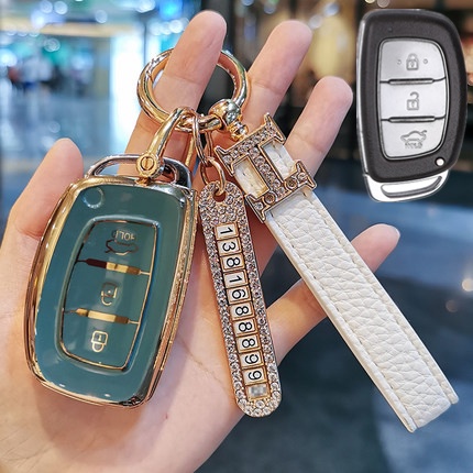 Case Kunci Mobil Bahan TPU Untuk Hyundai i10 Tucson Elantra Sonata Fe Creta ix25 ix35 ix45 i10 i20 i30 i40 Itra