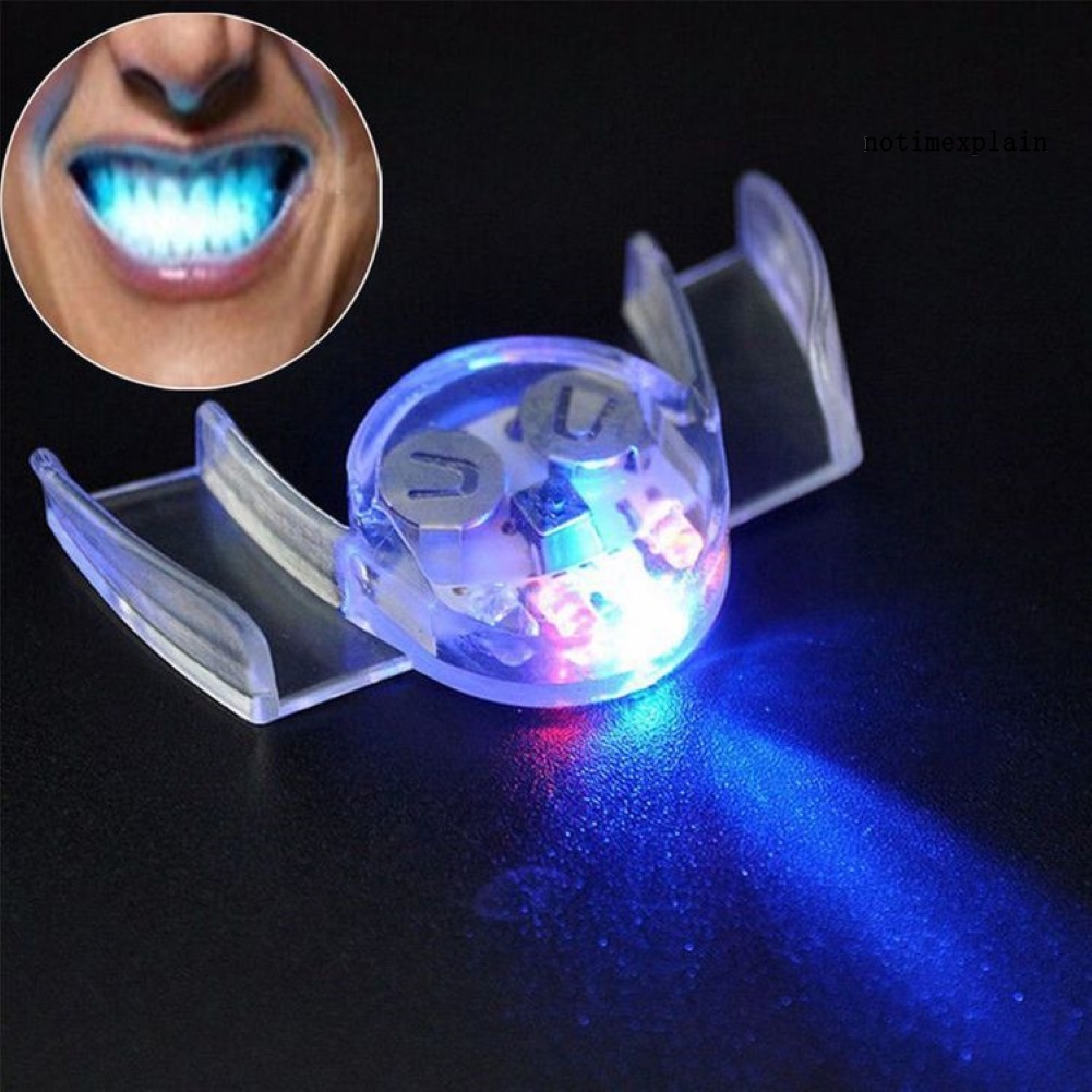 1pc Lucu LED Kedip Gigi Behel Penjaga Mulut Halloween Trik Mainan Pesta Props