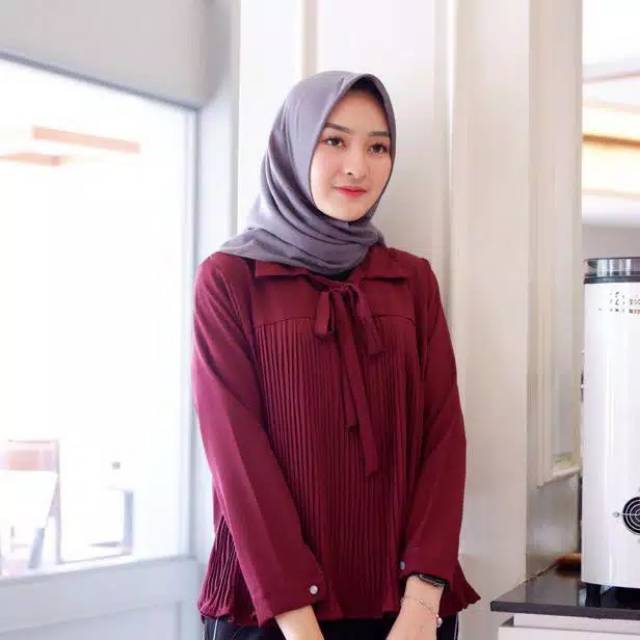 ( PROMO FLASH SALE ) FLINDIK BLOUSE PLISKET/HARGA TERMURAH