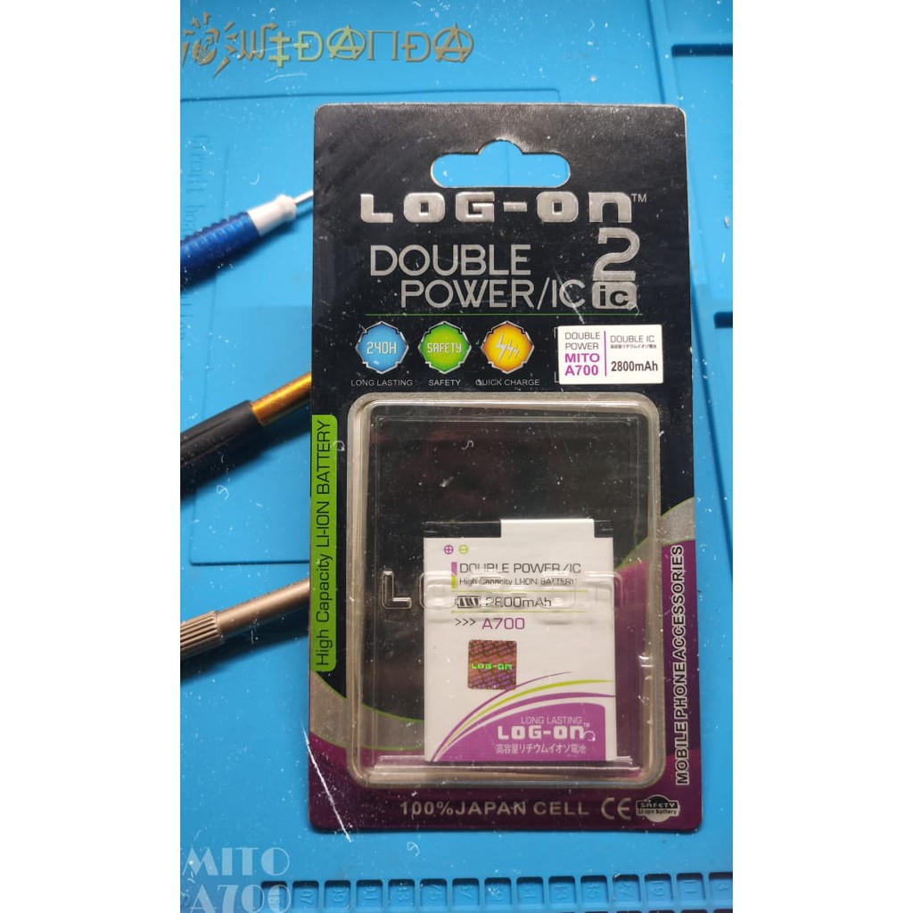 BATERAI MITO A700 - BA00089 - LOG ON DOUBLE POWER BATTERY BATRE