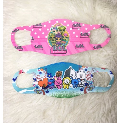 MK06 Masker Anak Kain Elastis Karakter