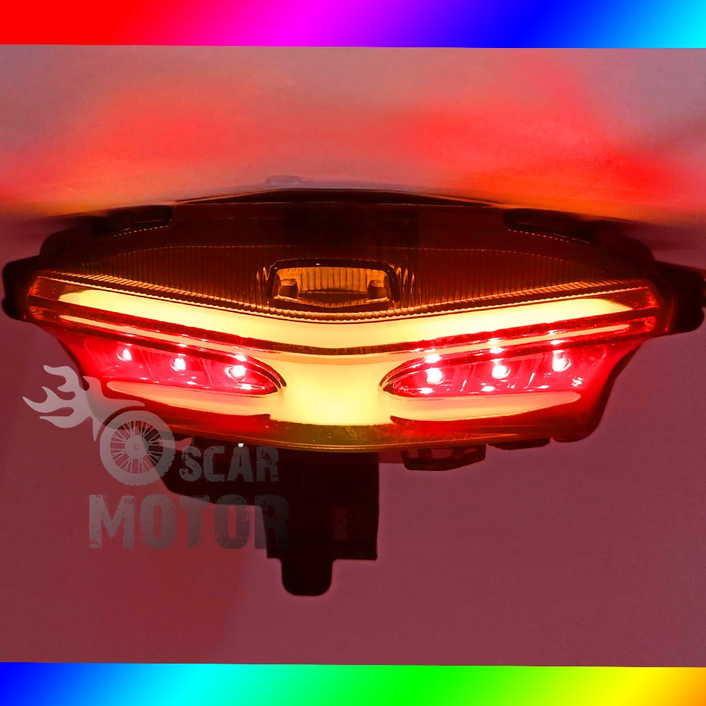 LAMPU STOP YAMAHA AEROX 155 STOPLAMP LAMPU BELAKANG LED 3in1 AEROX NVX 155 SENJA WARNA WARNI motor