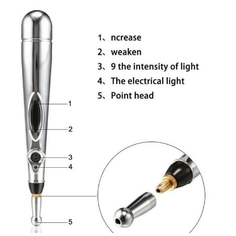 [Free Baterai ] Alat Terapi Listrik Pijat Refleksi Pen Akupuntur Laser