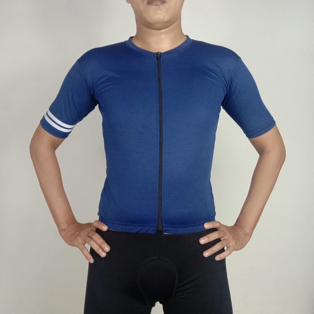 JERSEY SEPEDA AERO ROADBIKE POLOS - NAVY