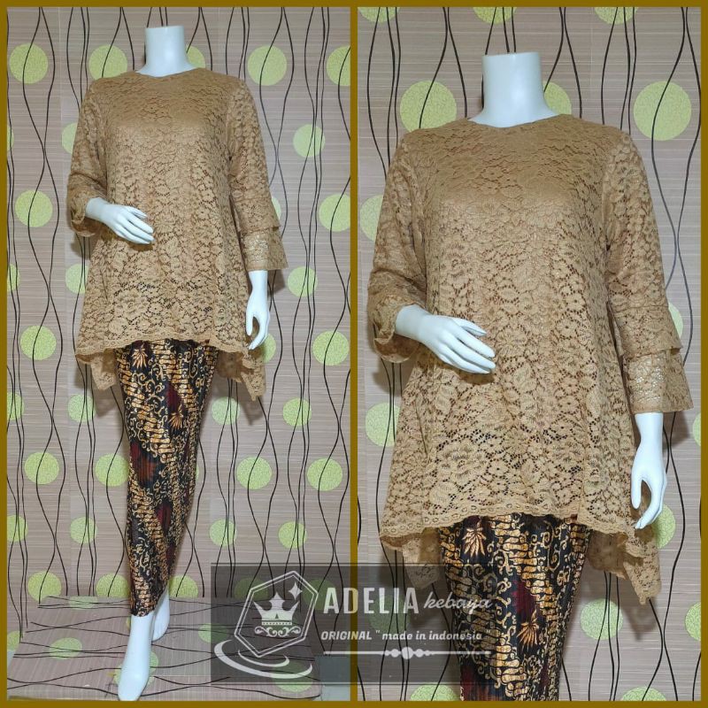 Kebaya Jumbo ld 130/Kebaya modern/Kebaya brokat Rinjani/Baju Kebaya/Kebaya pesta-Mooca
