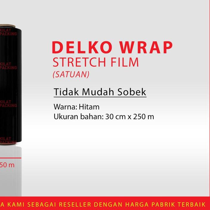 

PLASTIK WRAPPING Hitam 30CM X 250M STRETCH FILM HITAM SATUAN