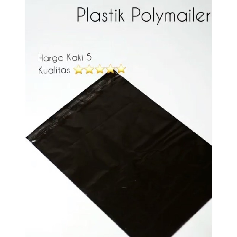 kantong packing plastik polymailer A4 25x35 hitam / putih (isi100pcs)