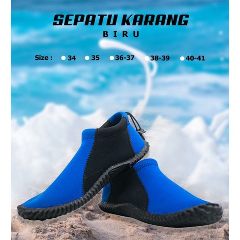 SEPATU PANTAI ANTI KARANG BIRU