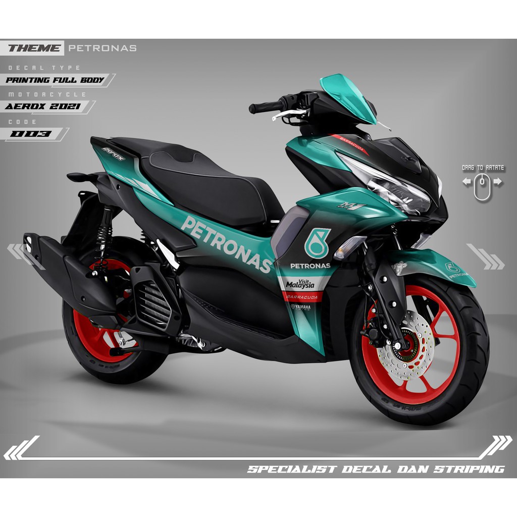 Decal Sticker All New Aerox 2021 Connected Dekal Stiker Aerox NEW Fullbody Variasi Motor PETRONAS
