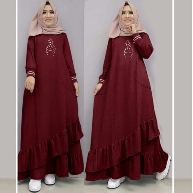 ZR Maxi sayo / Gamis modern murah / maxi muslimah terbaru