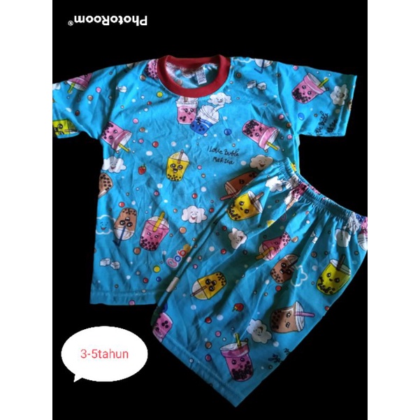 setelan Anak motif Bahan Libby laki2 Dan perempuan 1/5tahun