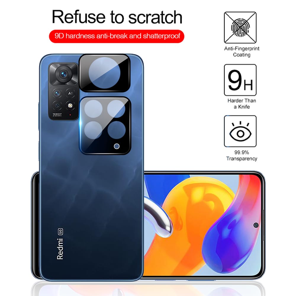 3D Camera Lens Protector for Xiaomi Redmi Note 11 Pro 5G / Redmi Note 11 Pro / Redmi Note 11 4G / Note 11s HD Tempered Glass Back Camera Protection Film