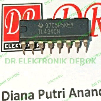 IC TL494CN TEXAS ASLI Ori PWM Controller Original TL494 TL 494 494CN SJS27