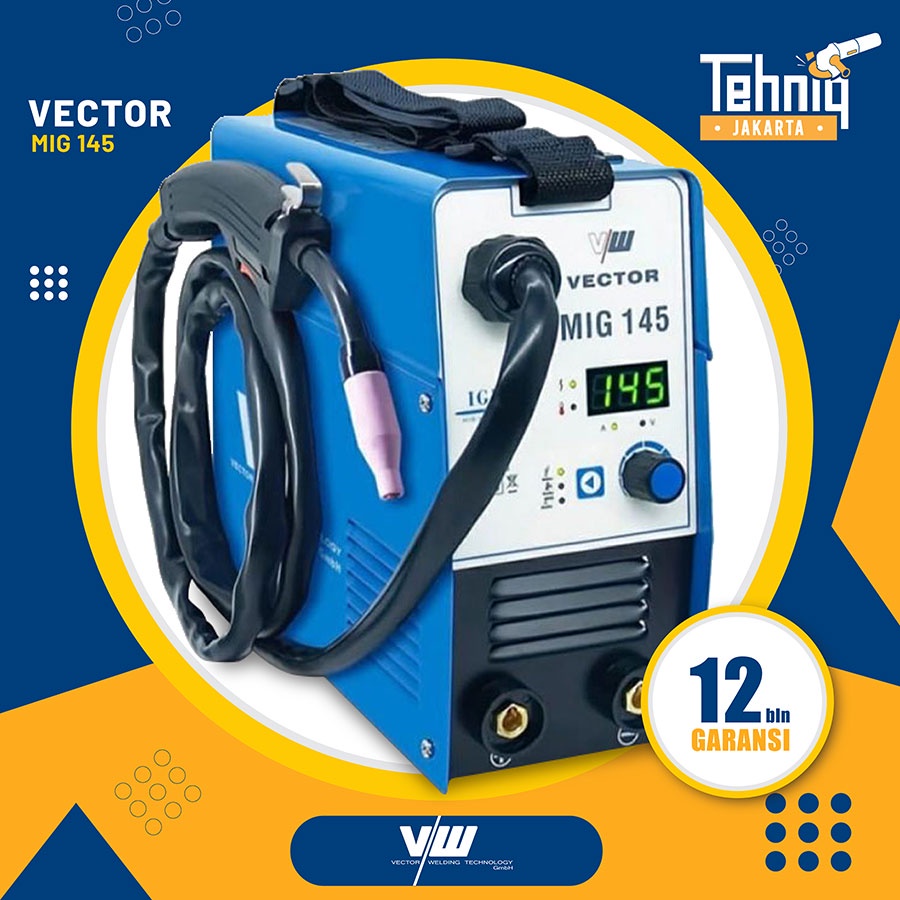 Mesin Las Listrik / Trafo las VECTOR MIG-145 Gasless DC Mig Non Gas