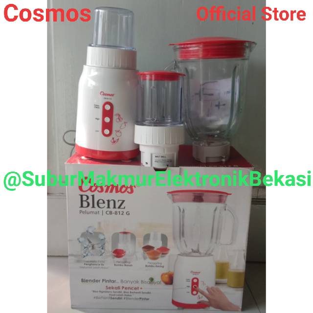 Blender Listrik BLENZ 3in1 Cosmos Goblet Kaca CB-812 G