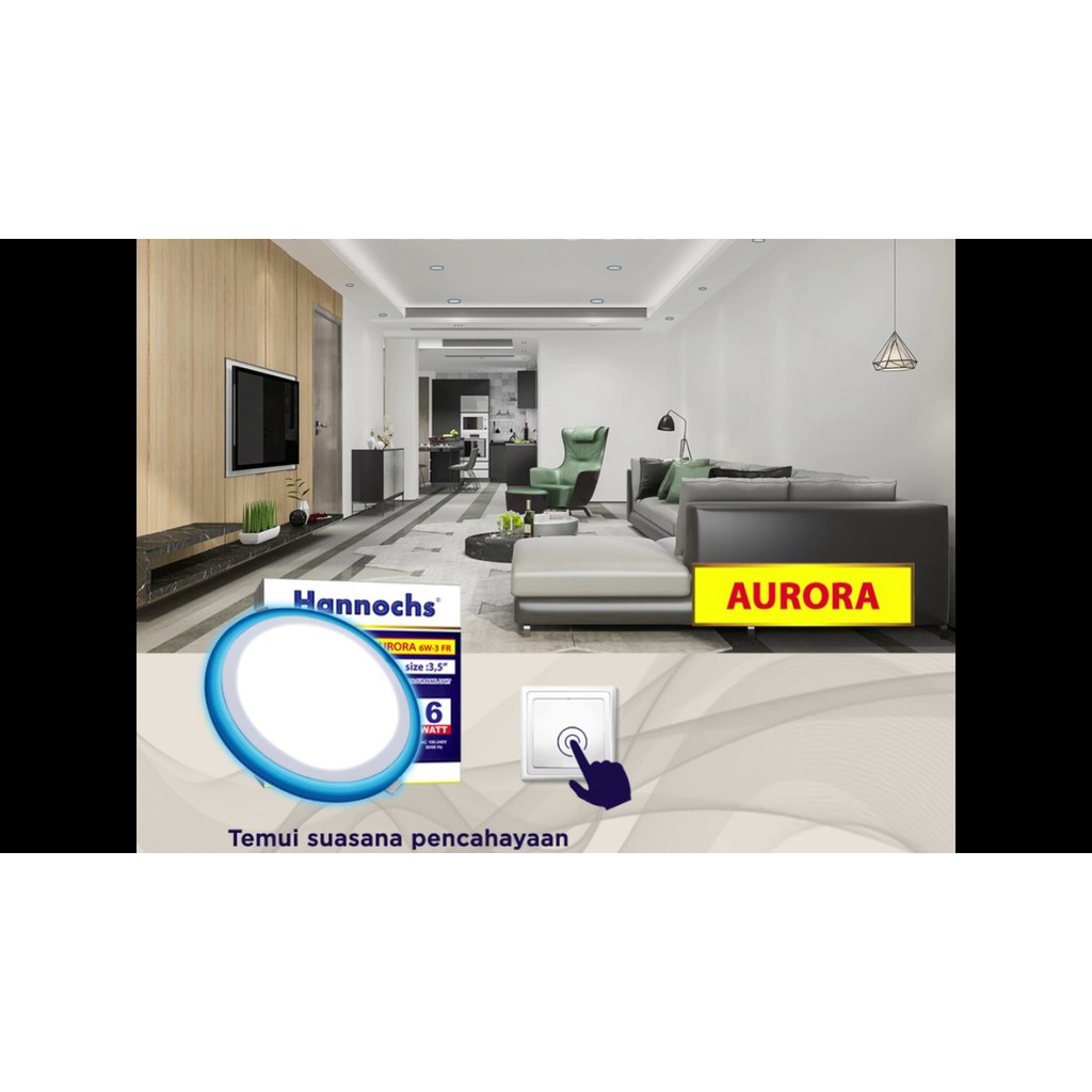 HANNOCHS AURORA 3W - Lampu LED Decorative Two Color Panel 3 Watt
