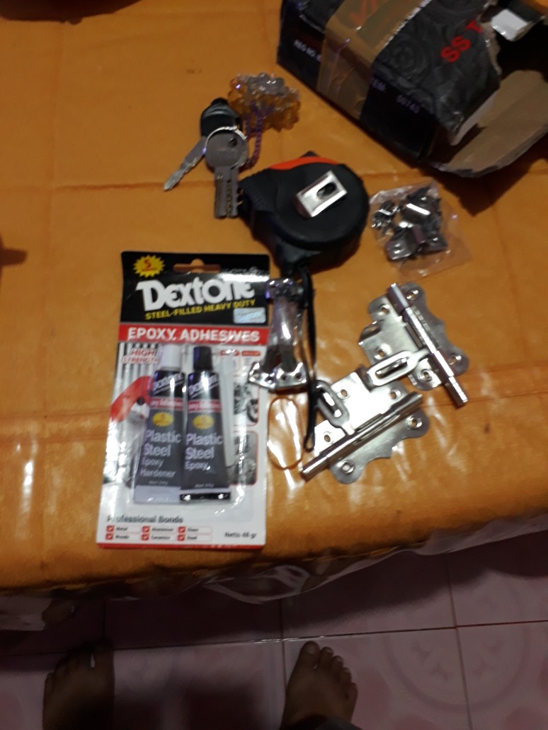 Grendel Overpal 2- 3/4 In Gembok Slot Pengaman Pintu Jendela Gudang 2 Inch 3 Per 4 Gerendel Selot