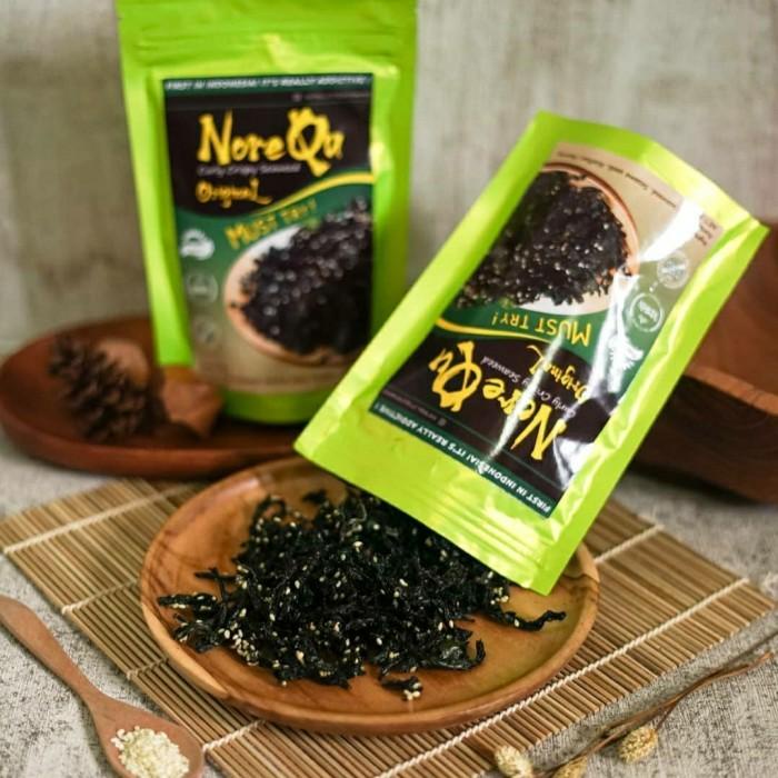 

Paket 4Pcs-Norequ Crispy Seaweed - (Nori)Rumput Laut Korea-Gurih Wijen 010