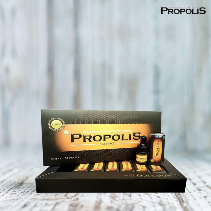 Propolis HiTech Nano Brazillian Harmoni Original Per Box berisi 7 botol  @6ml