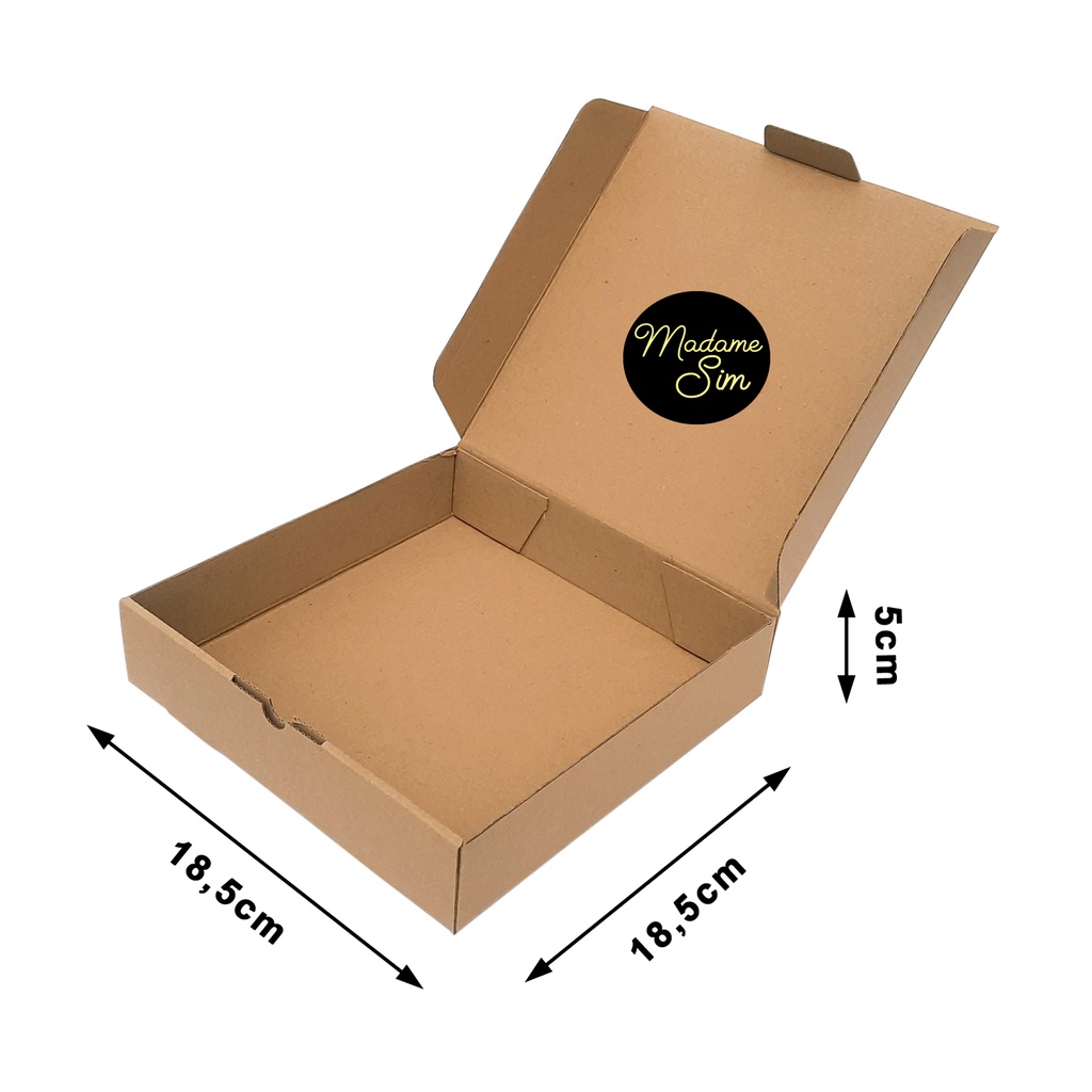 

KOTAK PIZZA - GIFT BOX - DUS BROWNIES 18x18x5 (ISI : 10 PCS)