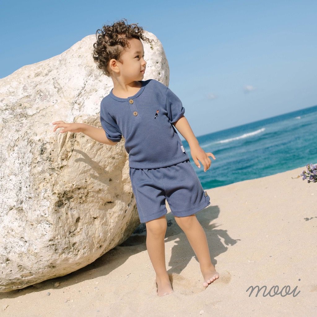 Mooi Shirt Waffle Set - Setelan Anak