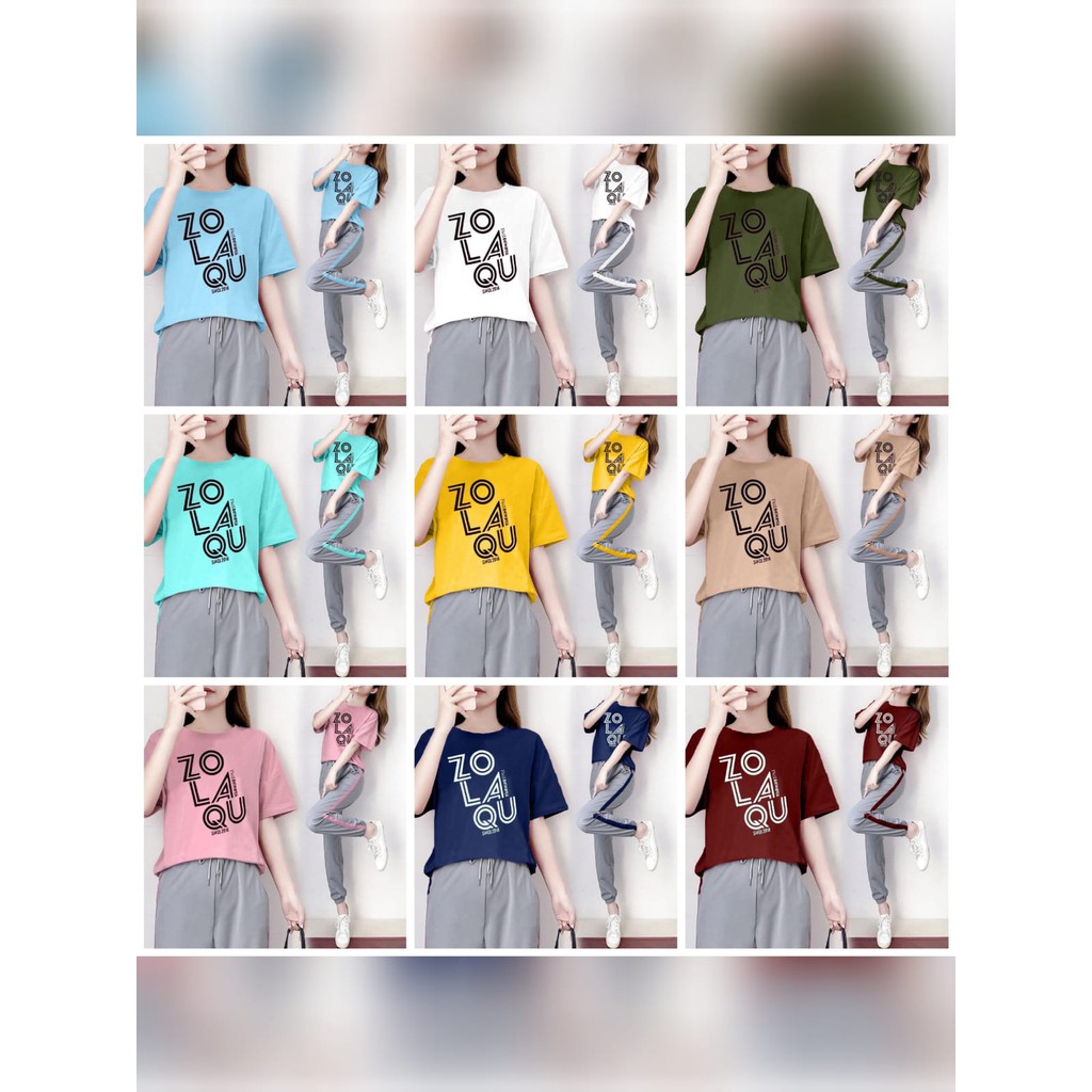 set celana zolaqu/set baju celana/set wanita/setelan celana panjang/setelan lengan panjang