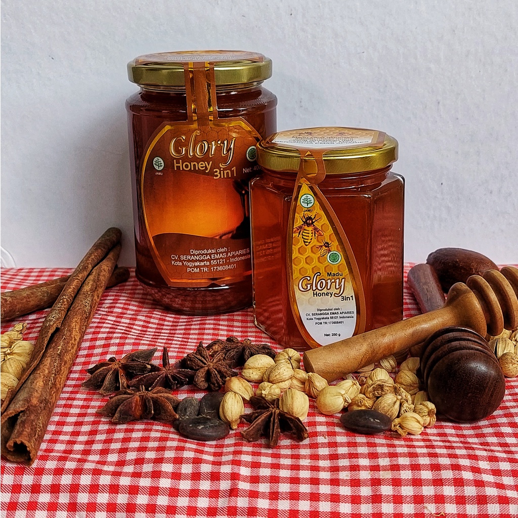 

Madu Glory 3in1 Royal Jelly dan Bee Pollen