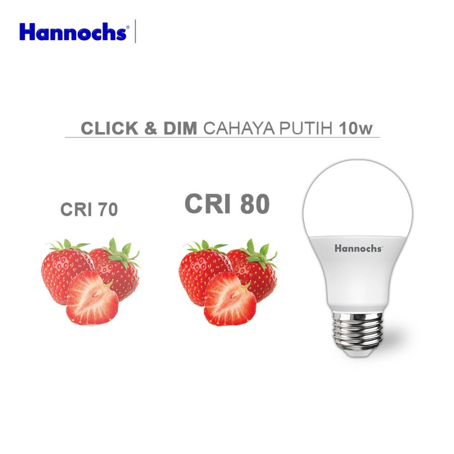 Hannochs Lampu LED Click &amp; Dim 10 watt - 3 tingkat kecerahan