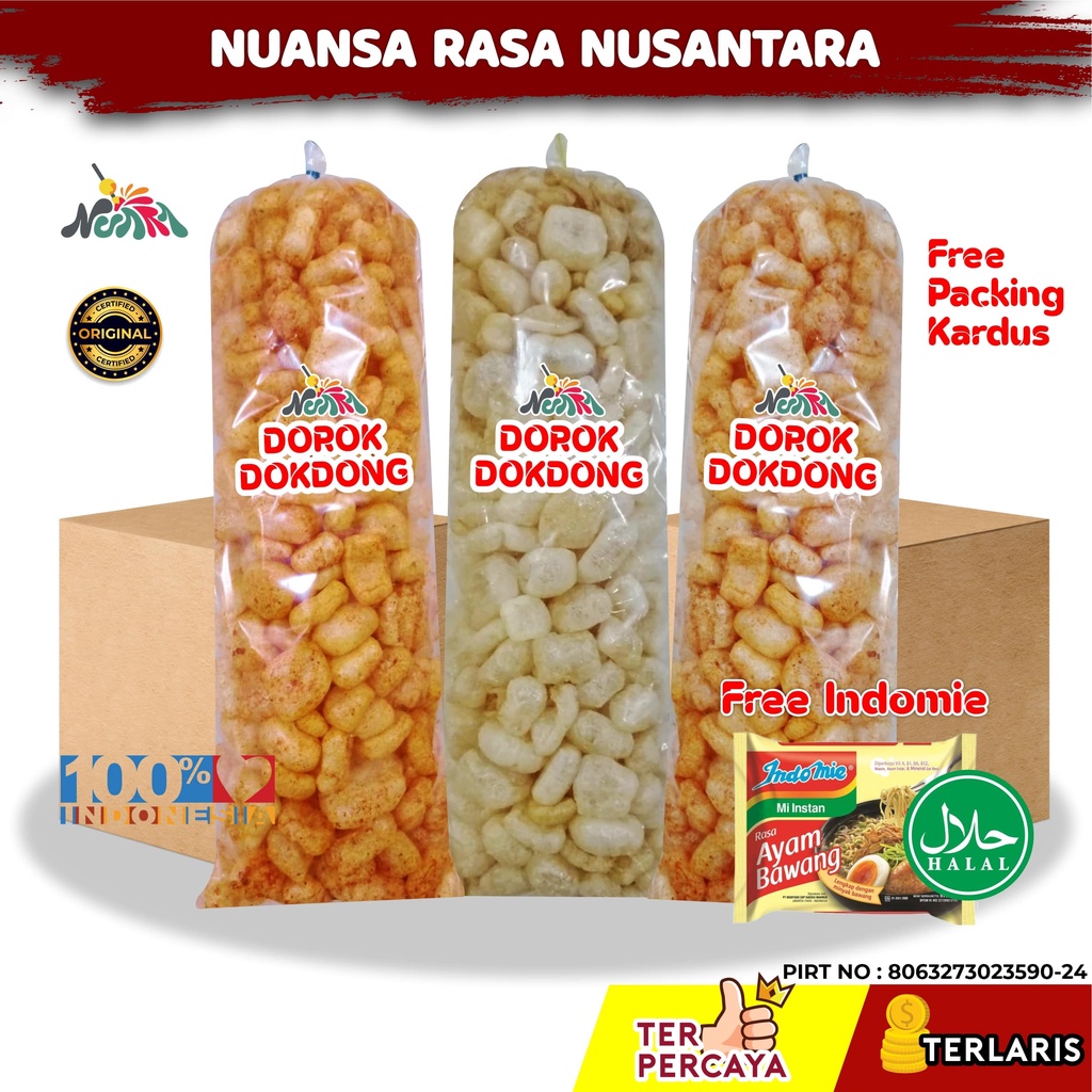 

[ RECOMENDED ] DOROKDOK NUSA FOOD HITS BOOMING VIRAL PEDAS Kerupuk Kulit Sapi Asli 100% DOROKDOKCU* 1