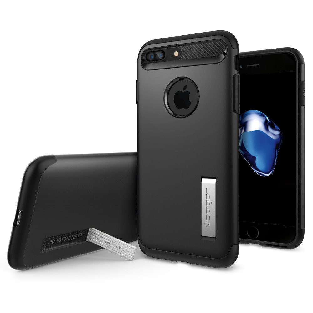 

Case iPhone 8 Plus / 7 Plus Spigen Slim Armor Stand Black Anti Shock Casing