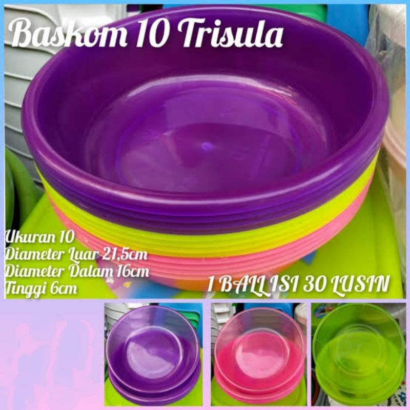 harga grosir 12 baskom trisula warna 10&quot; besek baskom ngeriung tasyakuran