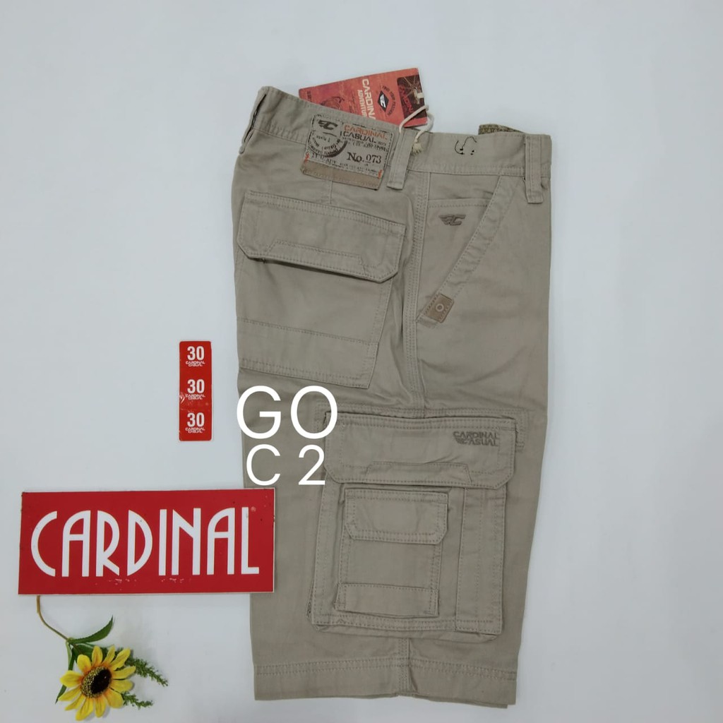 gof 30-KPL 1 CARDINAL KEMPOL CASUAL Celana Pendek Cowok Celana Kempol/Cargo Fashion Pria Bagus