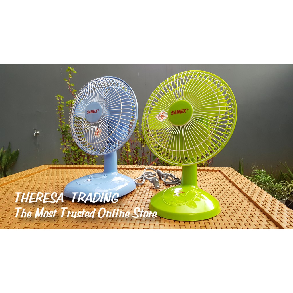 KIPAS ANGIN MEJA DESK FAN SANEX 6 INCH LOW NOISE LOW WATT 22 WATT WITH GRILL