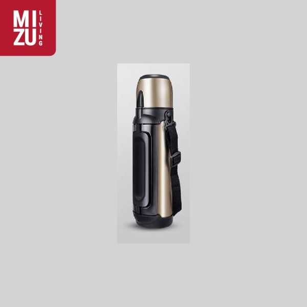 MIZU EXPEDITION 1500ml 2000ml Vacuum Thermos Bottle TAHAN 48 JAM Termos Botol Air Panas Air Es-1500ml GOLD