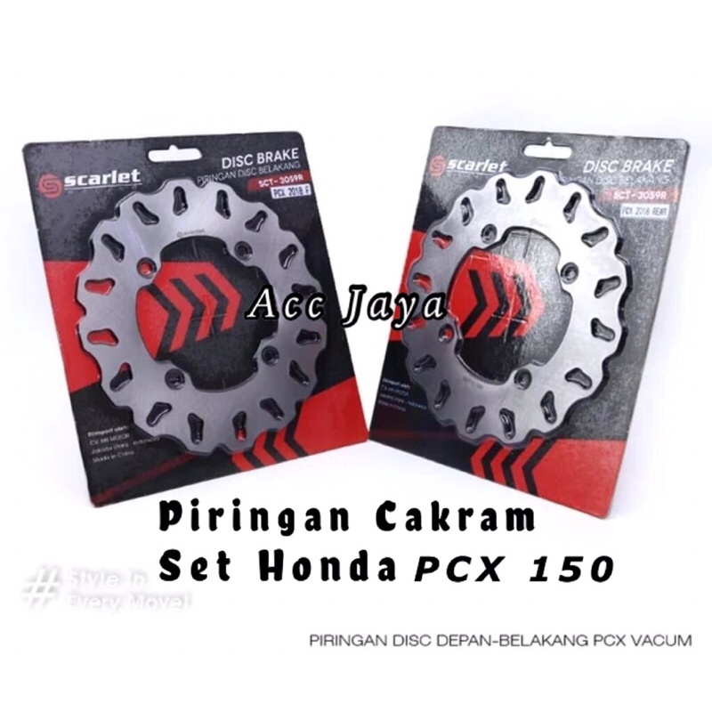Disc Piringan Cakram Scarlet Ori Set Depan Belakang All Honda Pcx 150