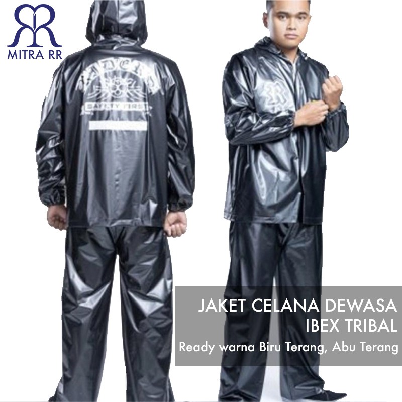 Jas Hujan Stelan Tribal ibex Setelan Celana Skotlet Dewasa Raincoat