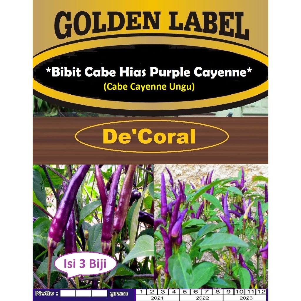 Bibit Cabe Hias Purple Cayenne|Benih Cabe Cayenne Ungu|Bibit Cabe Ungu