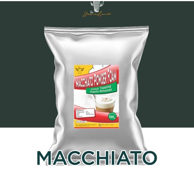 

TOPPING MACHIATO FOAM POWDER TERLARIS 1KG TERLARIS TERPERCAYA ORIGINAL