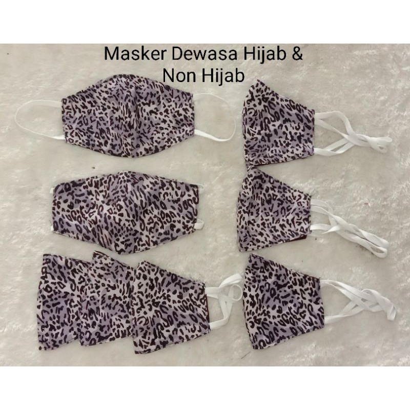 Grosir Masker kain leopard / masker kain macan