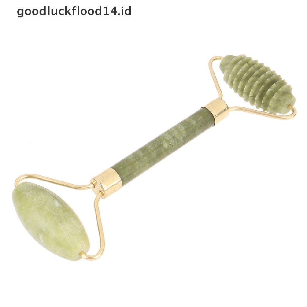 [OOID] Facial Massage Roller Double Heads Jade Stone Face Body Skin Relaxation ID