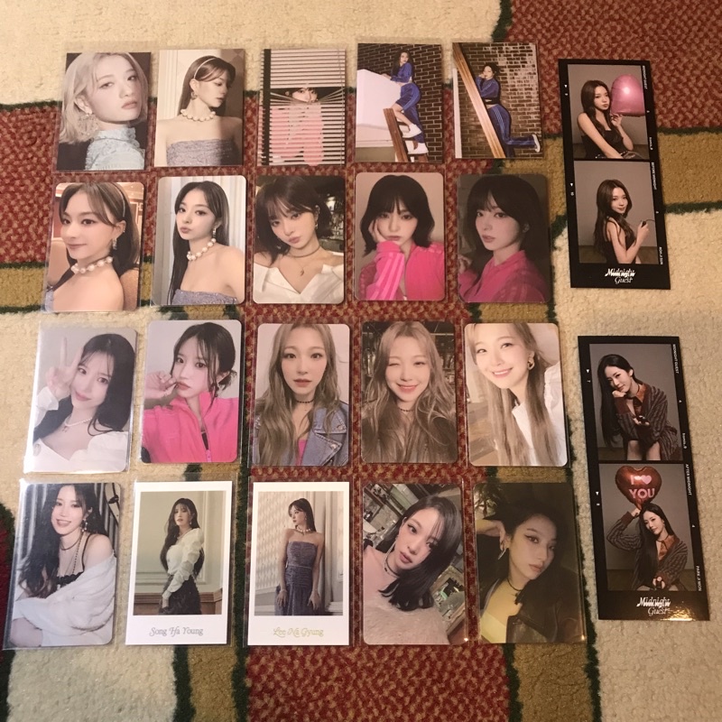 fromis_9 photocard & film photo album midnight guest before after mini card chaeyoung seoyeon jiheon