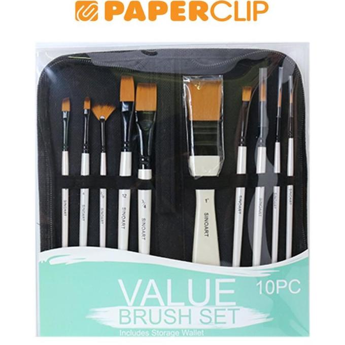 

SINOART BRUSH HOLDER 10PC BRUSH SET SFB0243 ---READY---
