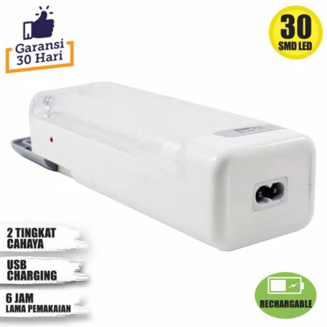 Emergency Lamp Surya Jumbo 30 SMD Super Premium Led SQL L3001 uk.22 x7x6 cm